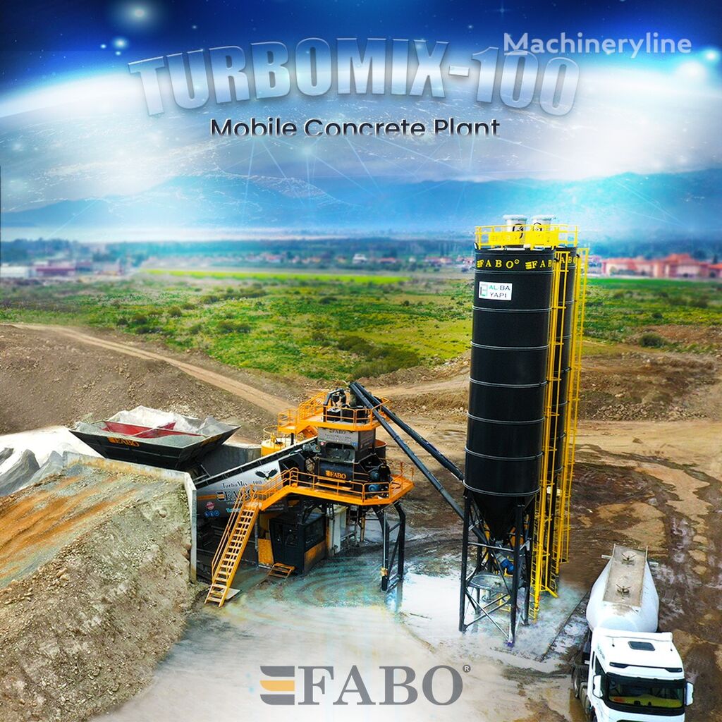 nieuw FABO TURBOMIX-100 Mobile Concrete Batching Plant betoncentrale