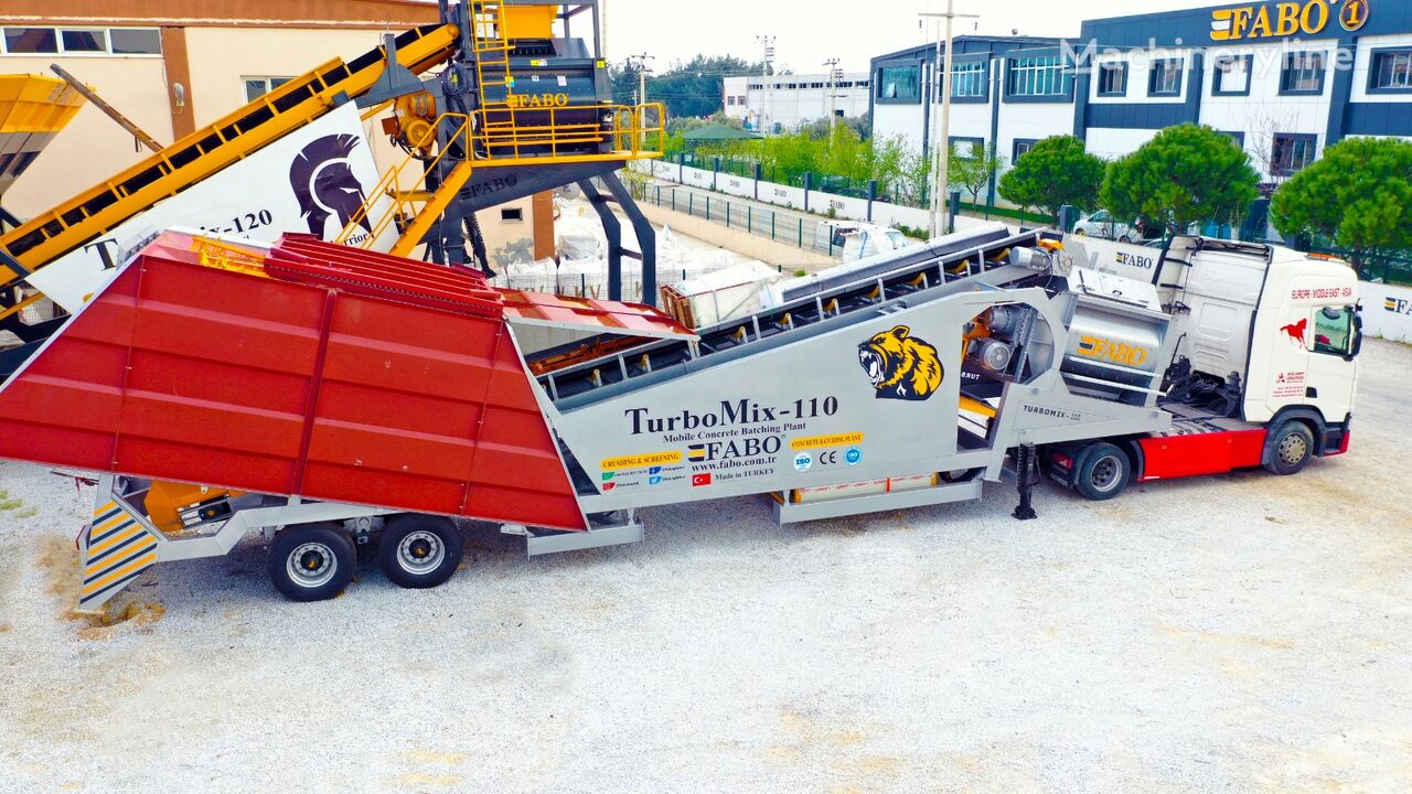 nieuw FABO TURBOMIX-110 Mobile Concrete Batching Plant betoncentrale