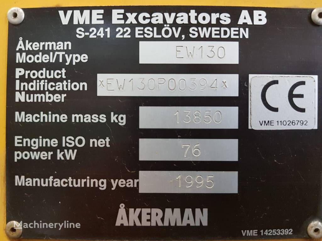 Åkerman EW130 mobiele graafmachine