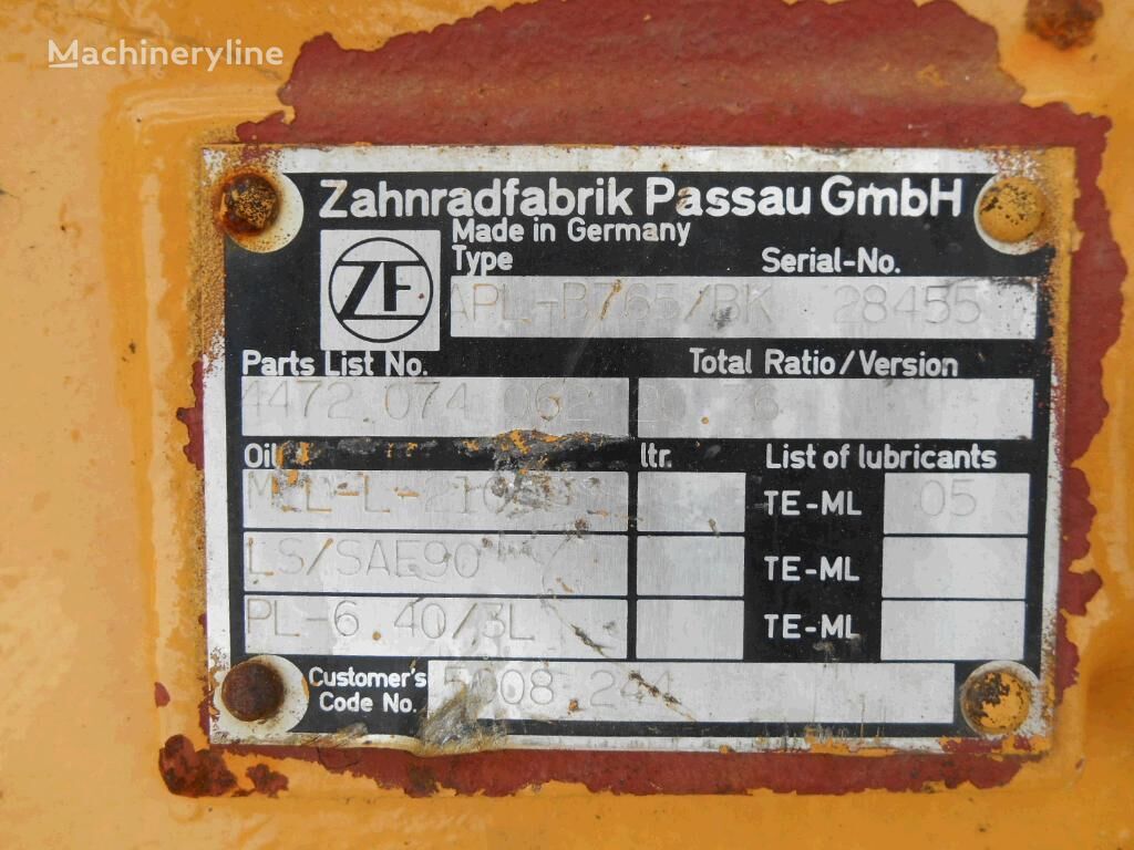 ZF APL-B765/BK 4472074062 as voor graafmachine voor onderdelen