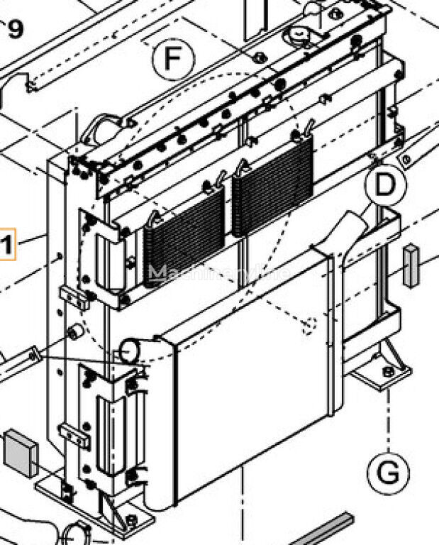 Case 47790998 47790998 motorkoeling radiator voor Case CX350C CX370C CX380C graafmachine